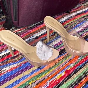 - Nude Wide Fit High Platform